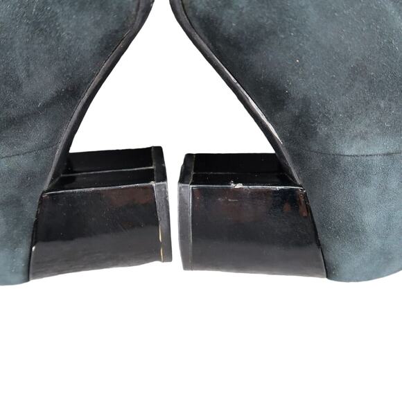 1901 Shoes Womens 6.5 Booties Block Heel Patent Cap Toe Leather Whitaker Classic - Picture 11 of 16